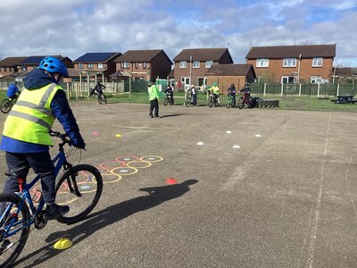 Image of Y6 Bike ability course Spring 2024
